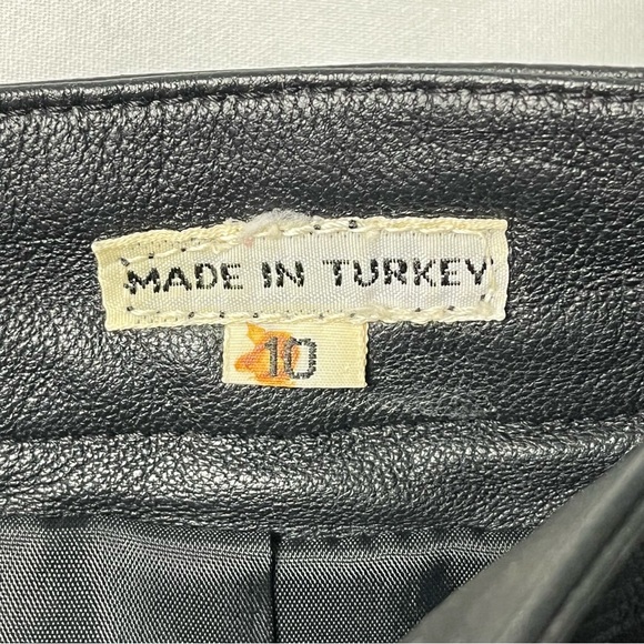 Black Leather Skirt by Images. Size 10 - Picture 6 of 14